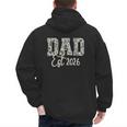 Dad Est 2026 Camo Old School Men Father's Day Dada Men's Hoodie Back Print