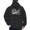 Dad Established 2014 Father's Day Men's Hoodie Back Print
