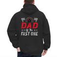 Dad Of The Fast One 1st Birthday Racing Car Family Men's Hoodie Back Print