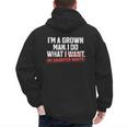Dad Father I'm A Grown Man I Do What My Daughter Wants Men's Hoodie Back Print