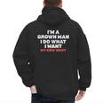 Dad Father I'm A Grown Man I Do What My Kids Want Men's Hoodie Back Print Dad Father I'm A Grown Man I Do What My Kids Want Men's Hoodie Back Print