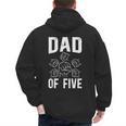 Dad Of Five Father Of 5 Proud Dad Of 5 Father Of Five Men's Hoodie Back Print