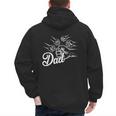 Dad Of Four Toddler Kids Fathers Day Fist Bump Family Men's Hoodie Back Print