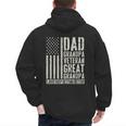 Dad Grandpa Veteran Great Grandpa Men's Hoodie Back Print