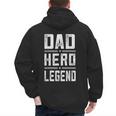 Dad Hero Legend Vintage Distressed Dad Men's Hoodie Back Print