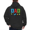 Dad Master Builder Building Bricks Blocks Family Set Parents Small Men's Hoodie Back Print