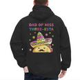 Dad Of Miss Three-Esta Mexican Fiesta 3rd Birthday Outfit Men's Hoodie Back Print