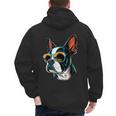Dad Mom Cool Dog Sunglasses Boston Terrier Men's Hoodie Back Print Dad Mom Cool Dog Sunglasses Boston Terrier Men's Hoodie Back Print