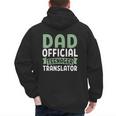 Dad Official Teenager Translator Dad Men's Hoodie Back Print