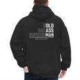 Dad Old Man Grandpa Gag Birthday Fathers Day Dad Men's Hoodie Back Print