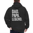 Dad Papa Legend Vintage Distressed Bold Papa Graphic Men's Hoodie Back Print Dad Papa Legend Vintage Distressed Bold Papa Graphic Men's Hoodie Back Print