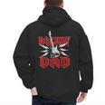 Dad Rockin One Birthday Family Matching Rock Guitar Men's Hoodie Back Print