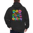 Dad Of The Slime Queen Birthday Family Matching Party Men's Hoodie Back Print