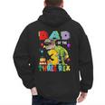 Dad Of The Three Rex 3Rd Birthday Boy Dinosaur T-Rex Men's Hoodie Back Print