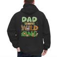 Dad Of The Wild One Birthday Family Matching Party Decor Men's Hoodie Back Print