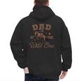 Dad Of The Wild One Cowboy Western Rodeo Party Matching Men's Hoodie Back Print