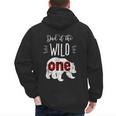 Dad Of The Wild One Shirt Bear Lumberjack 1st Birthday Tee Men's Hoodie Back Print