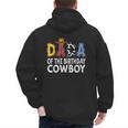 Dada 1st Birthday Cowboy Western Dada Birthday Boy Men's Hoodie Back Print