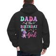 Dada Of The Birthday For Girl Dinosaur T-Rex Party Family Men's Hoodie Back Print