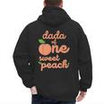 Dada Dad First Birthday One Sweet Peach Bday Family Matching Men's Hoodie Back Print