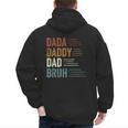 Dada Daddy Dad Bruh For Dad Father's Day Men's Hoodie Back Print