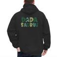 Dada Saurus Dad Dinosaur Three Rex Birthday Boy Girl Family Men's Hoodie Back Print