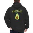 Dadacado Cute Daddy Avocado Pregnant Dad Father Day Men's Hoodie Back Print
