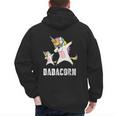 Dadacorn Shirt Unicorn Dad And Baby Best Father Men's Hoodie Back Print