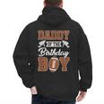 Daddy Of The Birthday Boy Football Party Family Matching Men's Hoodie Back Print