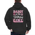 Daddy Of The Birthday Girl Family Pink Coquette Bow Men's Hoodie Back Print
