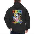 Daddy Of The Birthday Princess Girl Dabbing Unicorn Dad Men's Hoodie Back Print