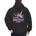 Daddy Of The Birthday Princess Girl Dad Unicorn Bday Party Men's Hoodie Back Print