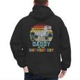 Daddy Dinosaur Of The Birthday Boy Dad Matching Family Men's Hoodie Back Print