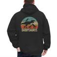 Daddy Dinosaur Daddysaurus 3 Three Kids Xmas Men's Hoodie Back Print