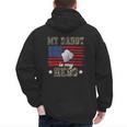 My Daddy Is My Hero Military Dad American Flag Army Proud Ar Men's Hoodie Back Print
