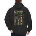 My Daddy Is My Hero Military Dad US Flag Father’s Day Men's Hoodie Back Print