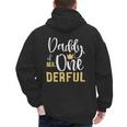 Daddy Of Mr Onederful 1st Birthday First One-Derful Matching Men's Hoodie Back Print