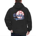 Daddy Of Rookie 1st Birthday Baseball Theme Matching Party Men's Hoodie Back Print Daddy Of Rookie 1st Birthday Baseball Theme Matching Party Men's Hoodie Back Print