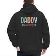 Daddy Saurus Dad Dinosaur Three Rex Birthday Boy Girl Family Men's Hoodie Back Print