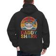 Daddy Shark Retro Shark Shirt Pajamas For Dad Dad Men's Hoodie Back Print