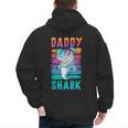 Daddy Shark Retro Vintage Dad Men's Hoodie Back Print
