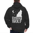Daddy Wolf Matching Family Tribe Wolves Moon Men's Hoodie Back Print Daddy Wolf Matching Family Tribe Wolves Moon Men's Hoodie Back Print