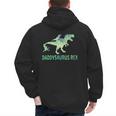 DaddysaurusRex Dinosaur Daddy Saurus Dad 2 Two Kids Dino Men's Hoodie Back Print