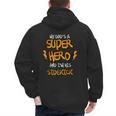 My Dads a Superhero Shirt Cool KidsShirt Men's Hoodie Back Print