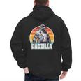 Dadzilla The Rad Dad Kaiju Vibes Men's Hoodie Back Print