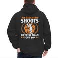 Daughter Basketball Sport Basketball Dad Mom Basketball Fan Men's Hoodie Back Print