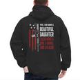 Daughter Gun Shovel Alibi Mom Dad Guns Joke -ON Back Men's Hoodie Back Print