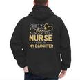 My Daughter Is A Nurse Proud Nurse's Mom Dad RN LPN Family Men's Hoodie Back Print