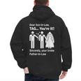 Dear Son-In-Law Father Of The Bride Dad Wedding Marriage Men's Hoodie Back Print