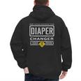Diaper Changer Duty Expecting Baby New Dad Mom Men's Hoodie Back Print